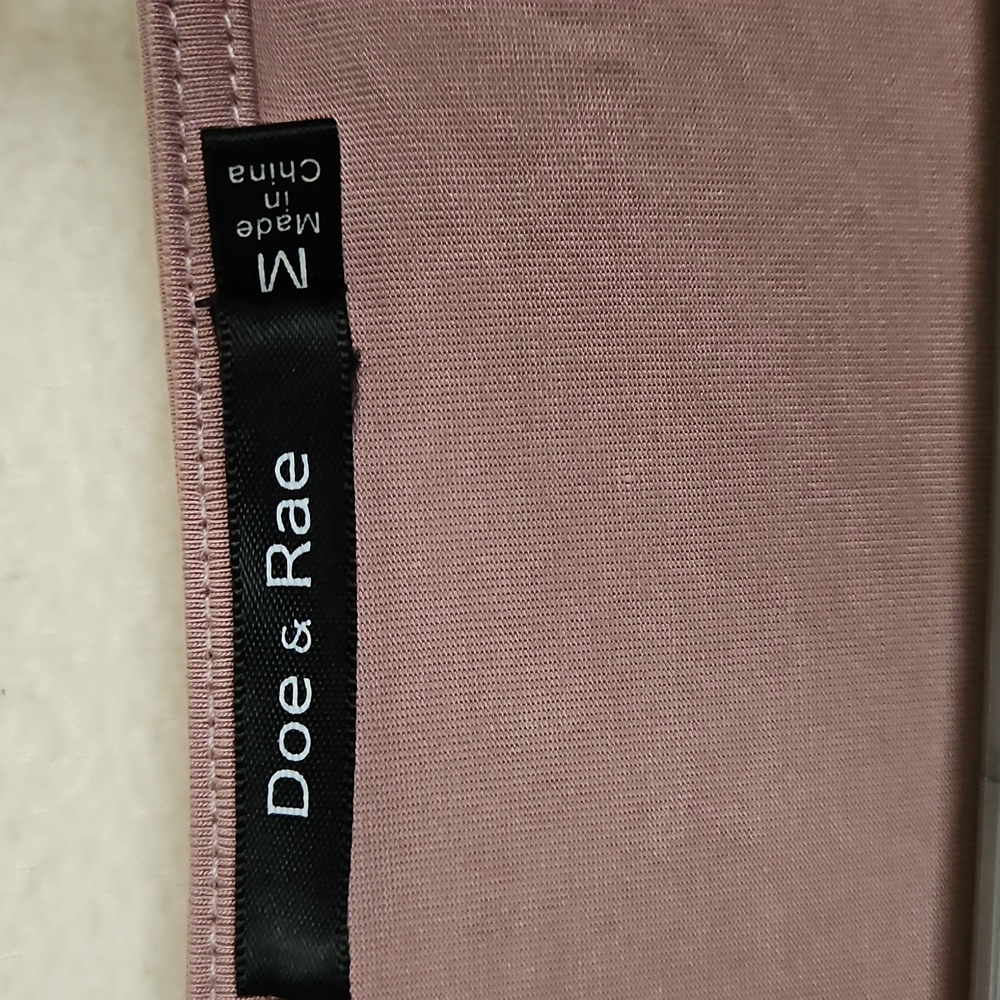 Doe & Rae Mauve Open-Front Ruffle Sleeve Cardigan - Picture 2 of 2